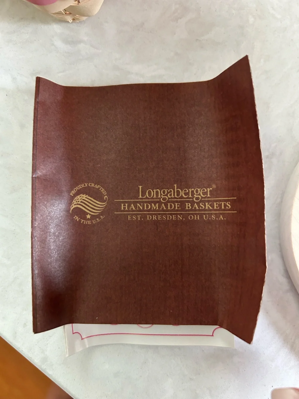 2 Longaberger Pink & Natural Woven Set. Cancer awareness. Cancer society